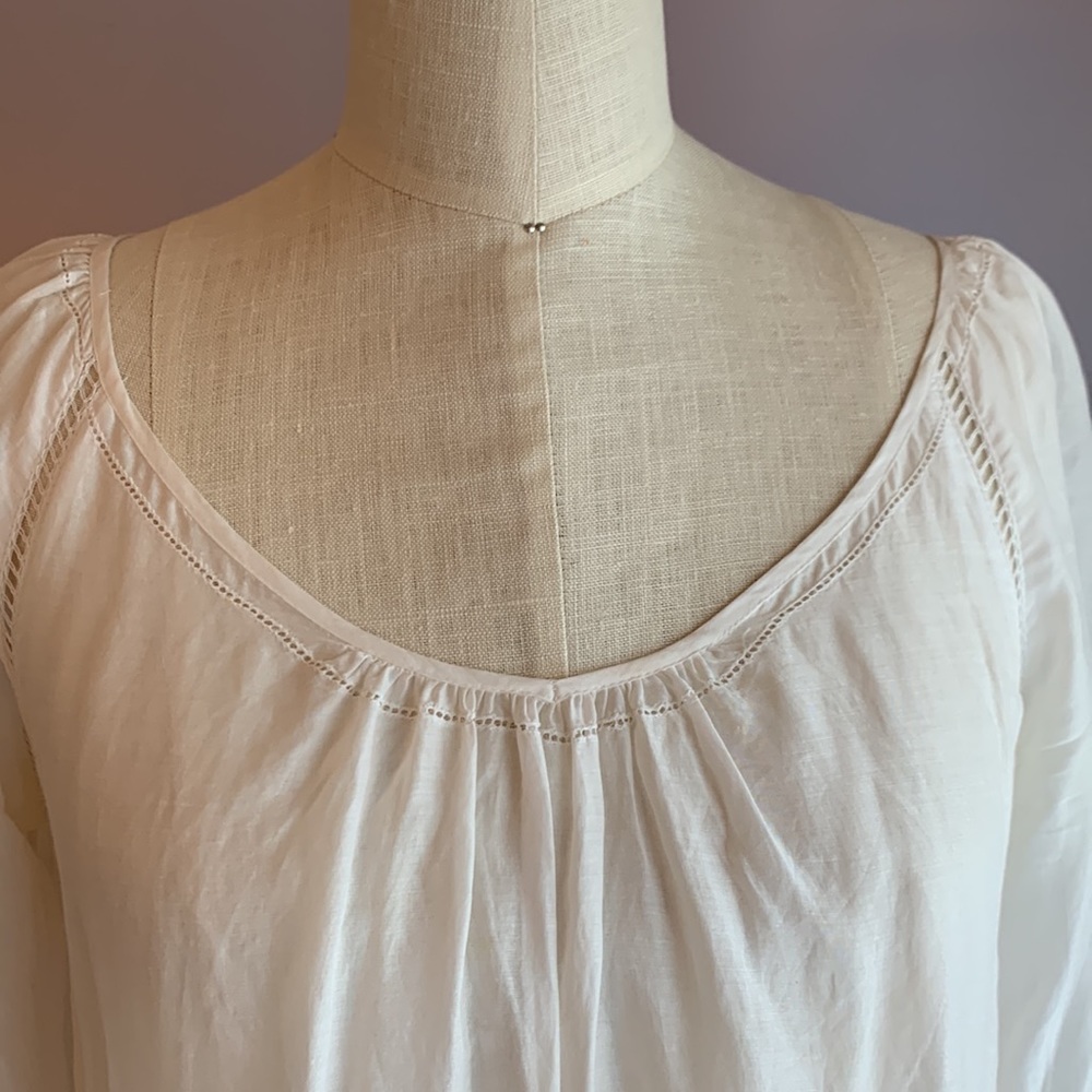 White House Black Market boho long sleeve embroidered lace tunic Size XS - Picture 6 of 15